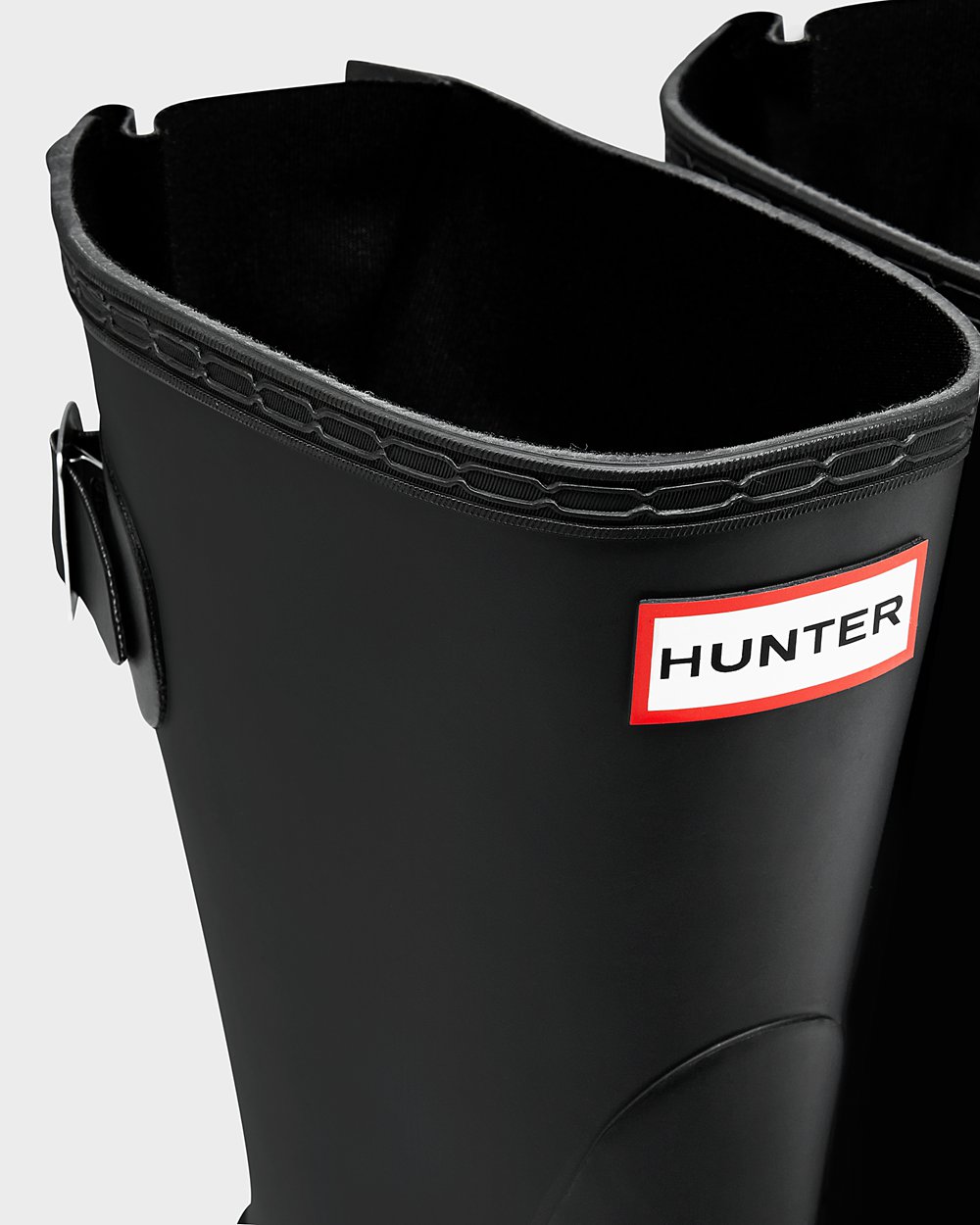 Women Hunter Original Back Adjustable | Short Rain Boots Black | NZ-3869-GZLJ